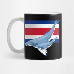 Costa Rican Flag with Humpback Whales Mug